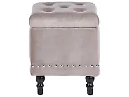 Storage Pouffe LORETTO Velvet Light Grey_1185990