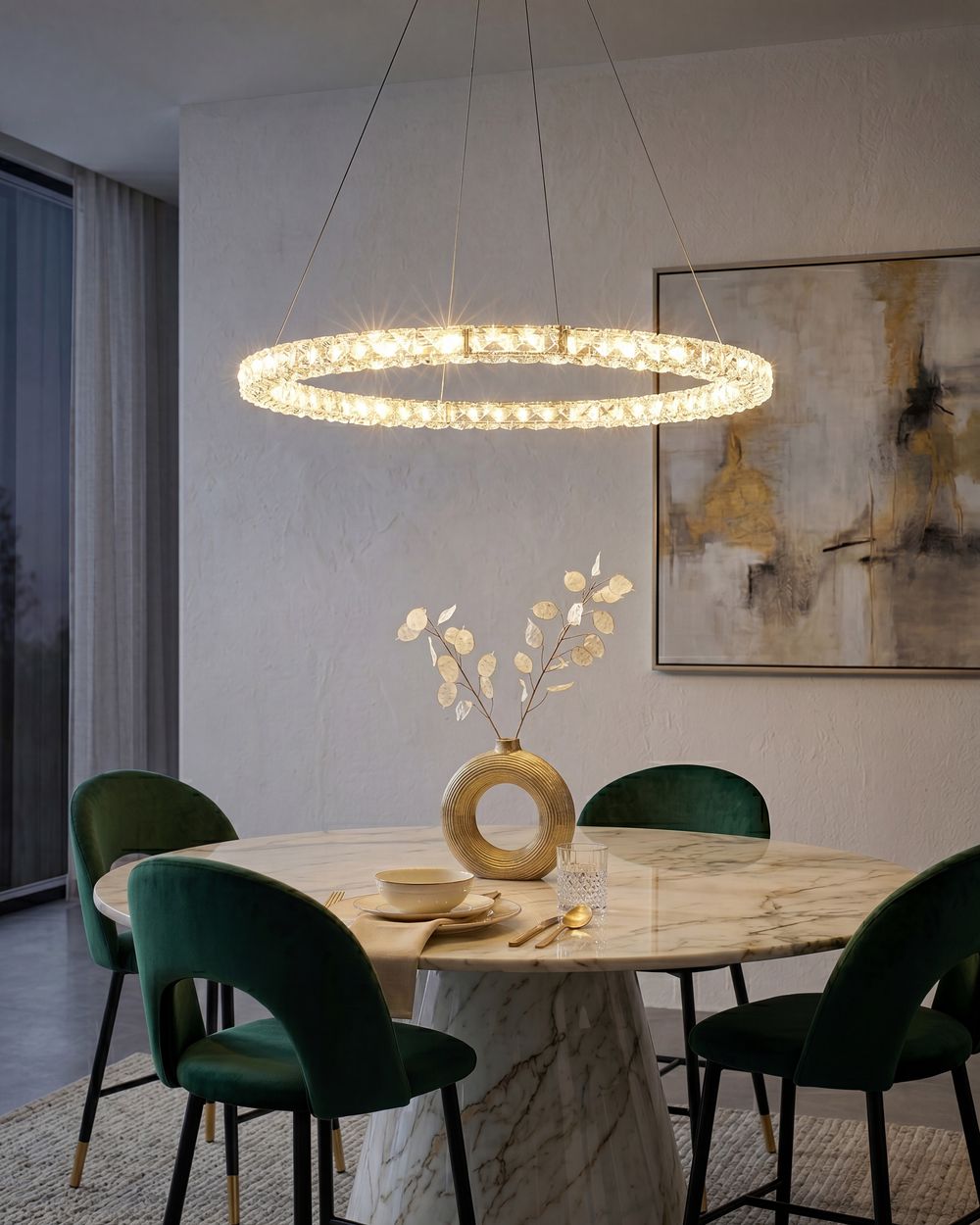 LED-pendellampe MAGAT Krystall Sølv