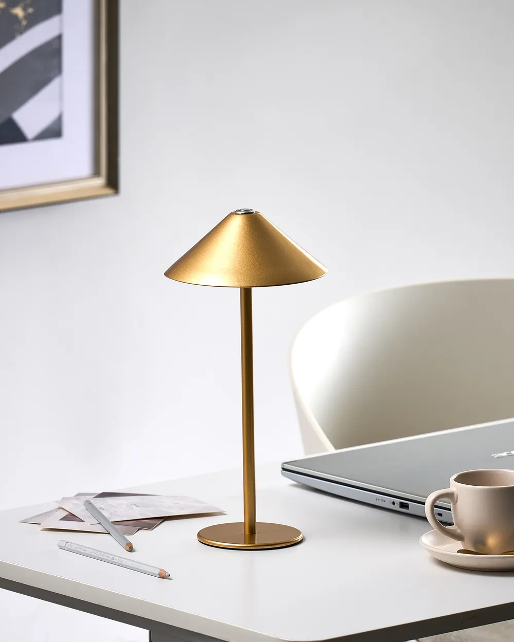 Trådlös LED-bordslampa MODJO med dimmer Metall Guld_1042128