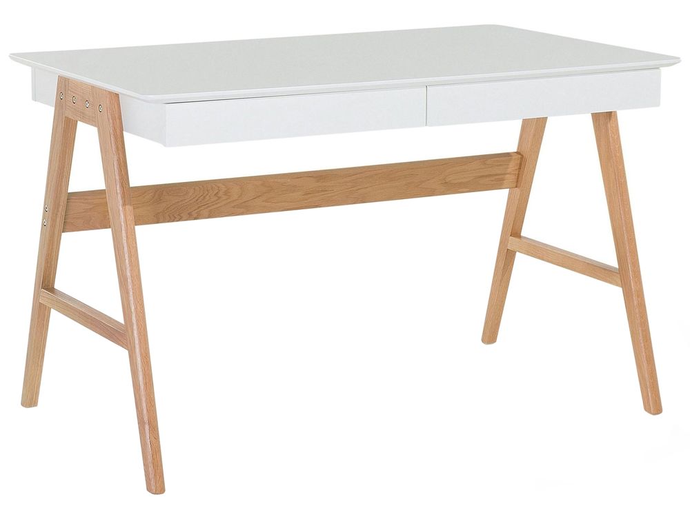 Skrivebord SHESLAY 120 cm 70 cm med skuffer Hvit