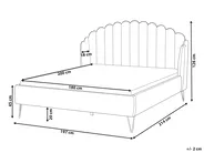 Bed Velvet AMBILLOU 180 x 200 cm (EU Super King) Taupe_902491