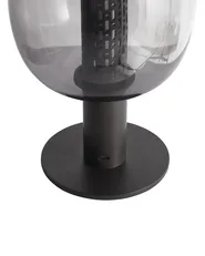 Wireless LED Table Lamp PULANGI with Dimmer Metal Black_955243