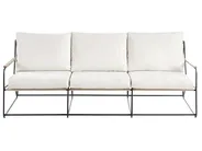 Garden Sofa Set 5 Seater VENARIA with Tables Metal Beige/ Black_1053950