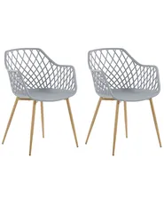 Set med 2 matstolar NASHUA Ljusgrå_775288
