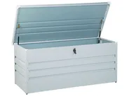 Storage Box CEBROSA 132 cm 62 cm Metal Light Grey_717698