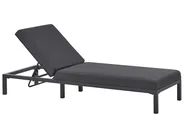 Sun Lounger LARIANO Reclining Metal Graphite Grey_989964