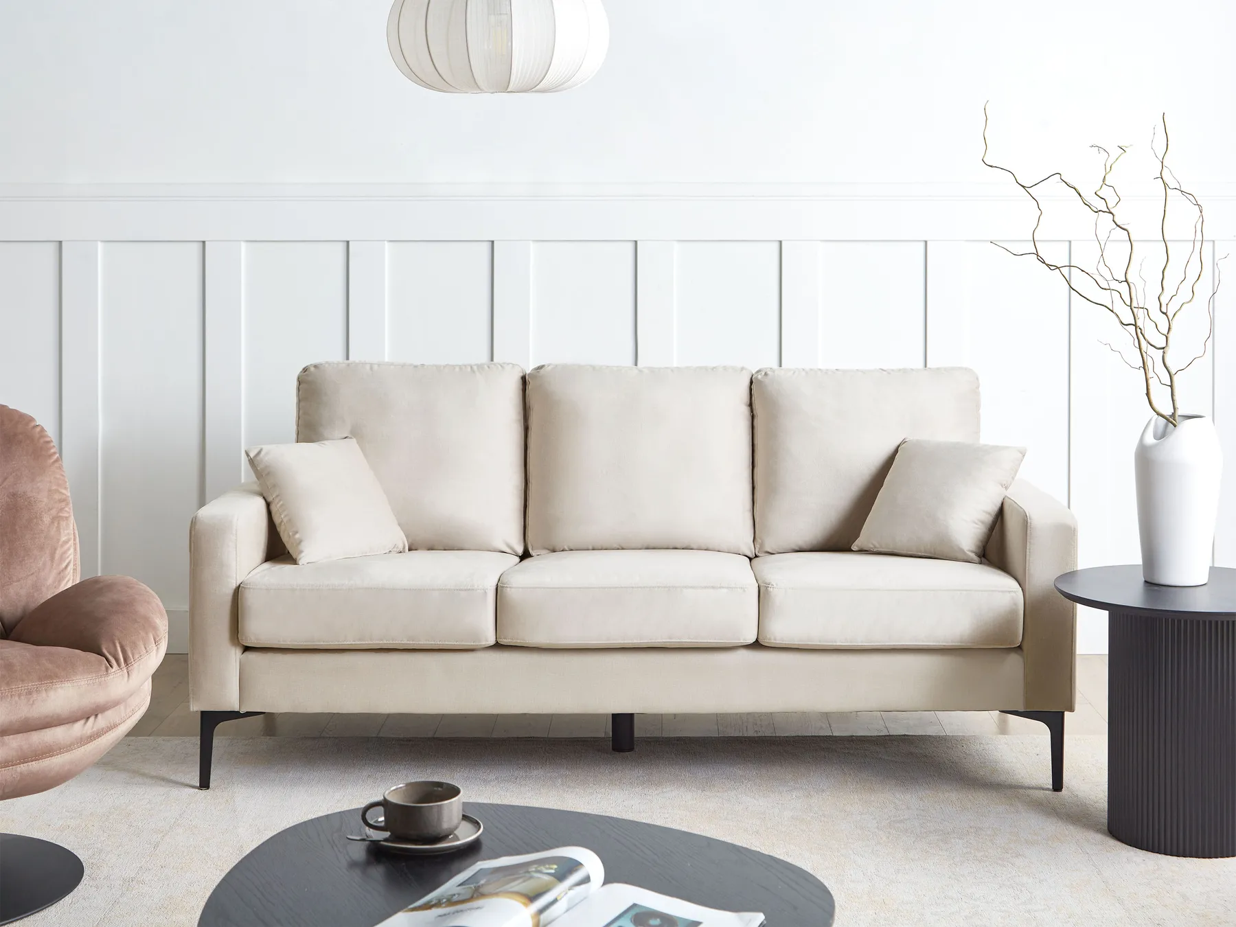 Soffa 3-sits GAVLE Ljusbeige_968494