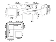 Trädgårdshörnsoffa med bord 5-sits BELIZE Modulär Beige Vänstervänd_754187