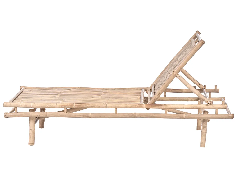 Sun Lounger SULMONA Reclining Bamboo Light Brown_1047648