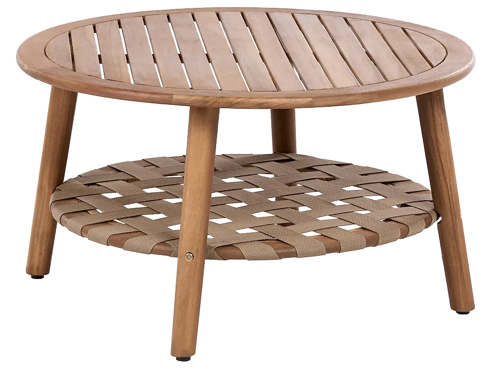 Sofabord til hagen Med hylle MILZANO 80 cm 80 cm Akasietre Brun