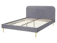 Säng med lamellram Sammet FLAYAT 160 x 200 cm Grå_767521