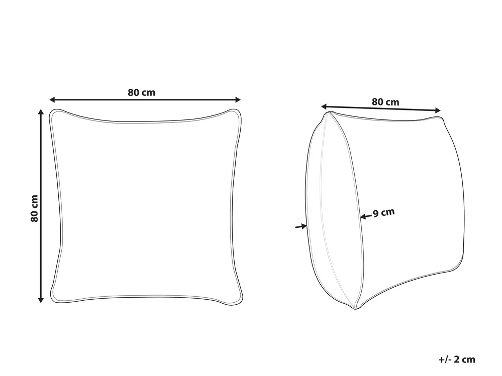 3-Chamber Bed Pillow ETNA High 80 x 80 cm Duck Feathers and Down White_1022853