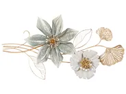 Väggdekoration Blomma EUROPIUM Metall 46 cm Guld_933884