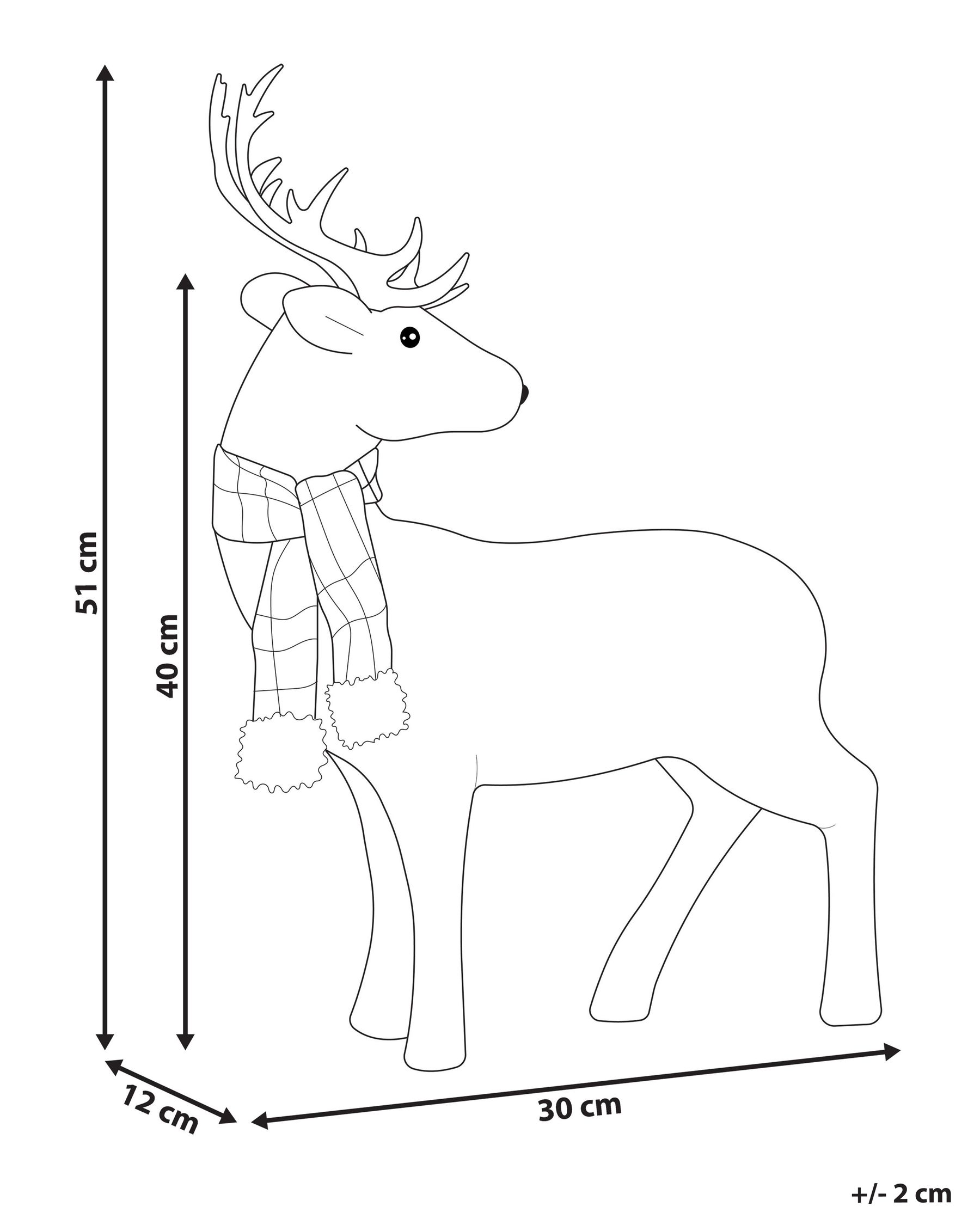 Figurine MUSTOLA 51 cm Reindeer White_832535