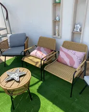Set of 2 Outdoor Cushions CAMPEI Abstract Pattern 40 x 60 cm Pink_928889