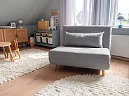 Single Sofa Bed SETTEN Fabric Light Grey_1153729