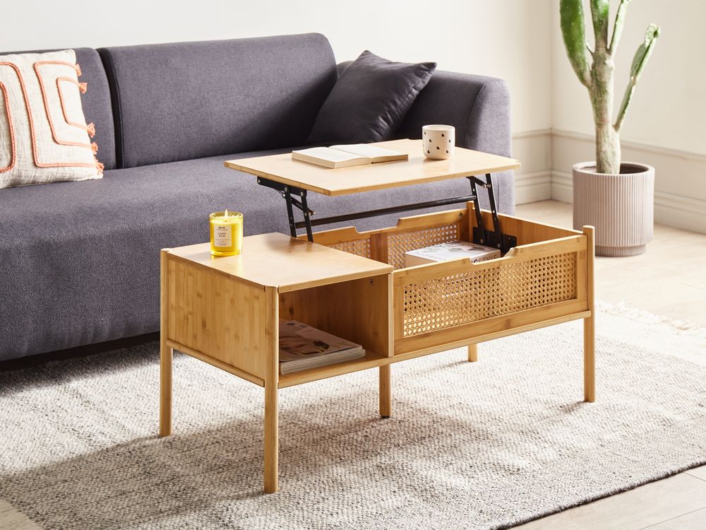 Soffbord SURREY med förvaring Bambu Naturlig