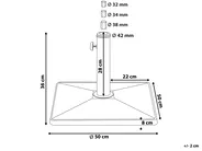 Parasol Base CERVO Square Black 20 kg_801987