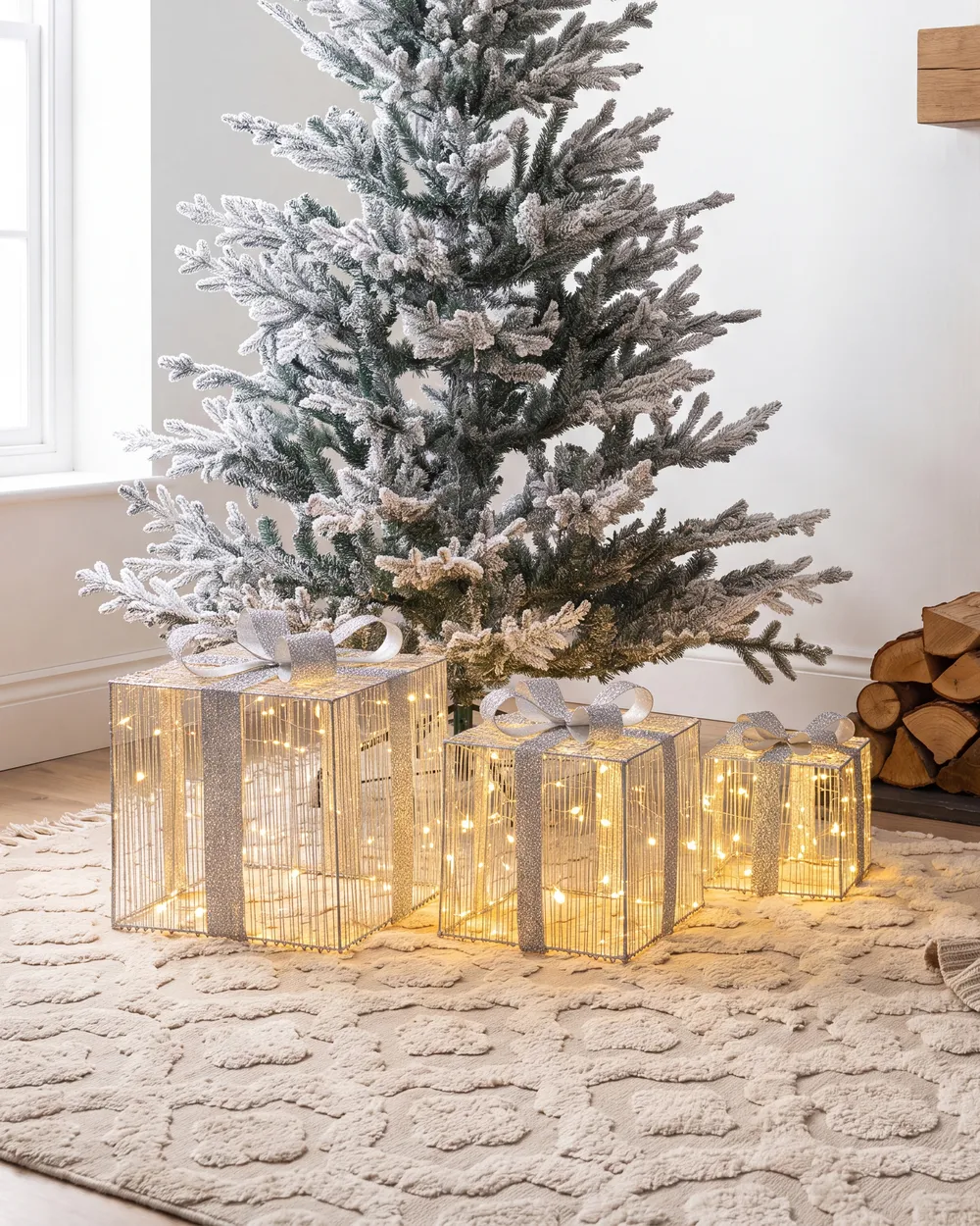 Utomhusdekoration LED ARNES 25/20/15 cm Julklappar Silver_1118461