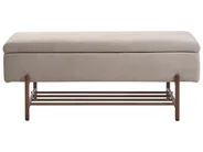 Shoe Bench VAIL Fabric Taupe with Storage_1058979