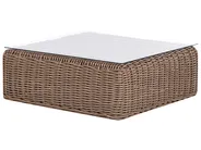 Garden Corner Sofa with Ottoman 6 Seater PALERMO Modular PE Rattan Brown_927919