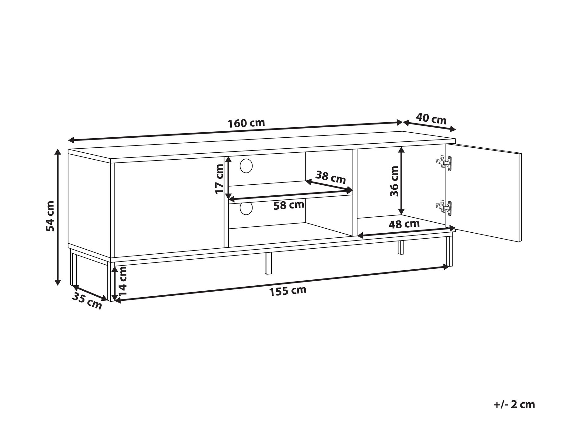 TV Stand CARAQUET Dark Brown_1023617