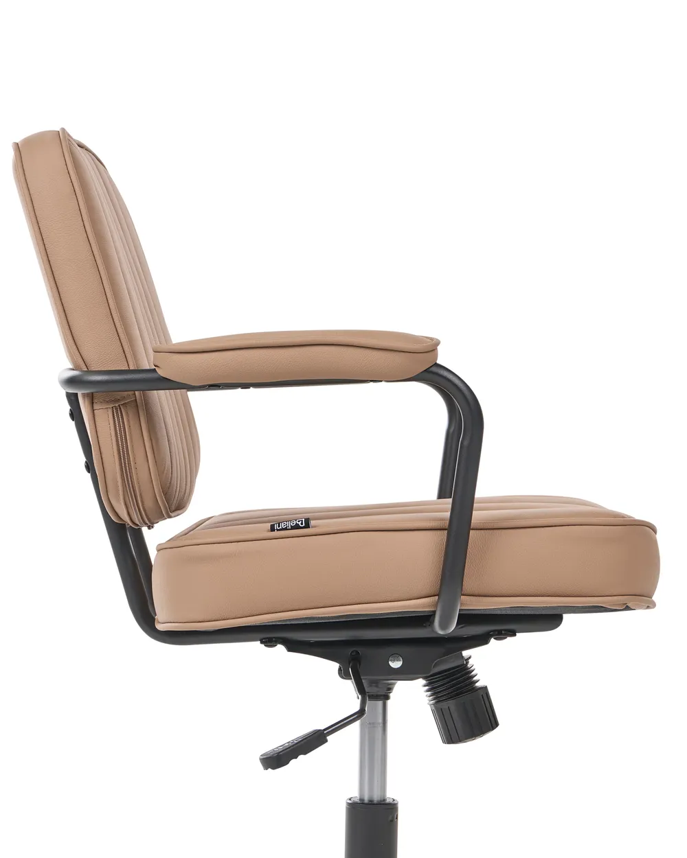 Desk Chair BERNE Faux Leather Light Brown_1077530