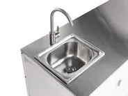 Outdoor Kitchen Cabinet with Sink MAENZA White Metal_1044998