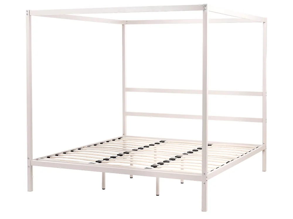 Pylvässänky Metalli LESTARDS 180 x 200 cm Vaaleanbeige_1165328