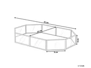 Decorative Tray CHABRIS Glass Gold_788852
