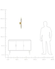 LED Wall Lamp ARAS Glass Gold_1033815