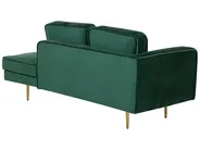 Left-Hand Chaise Longue MIRAMAS Velvet Emerald Green_739199