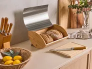 Bread Bin EPICURIEN Bamboo Silver_1069853