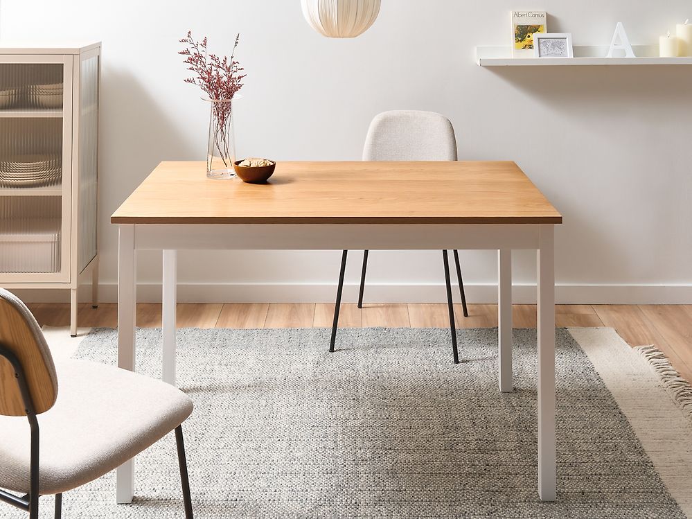 Ruokapöytä HOUSTON Vaalea tammiviilu 120 cm 75 cm