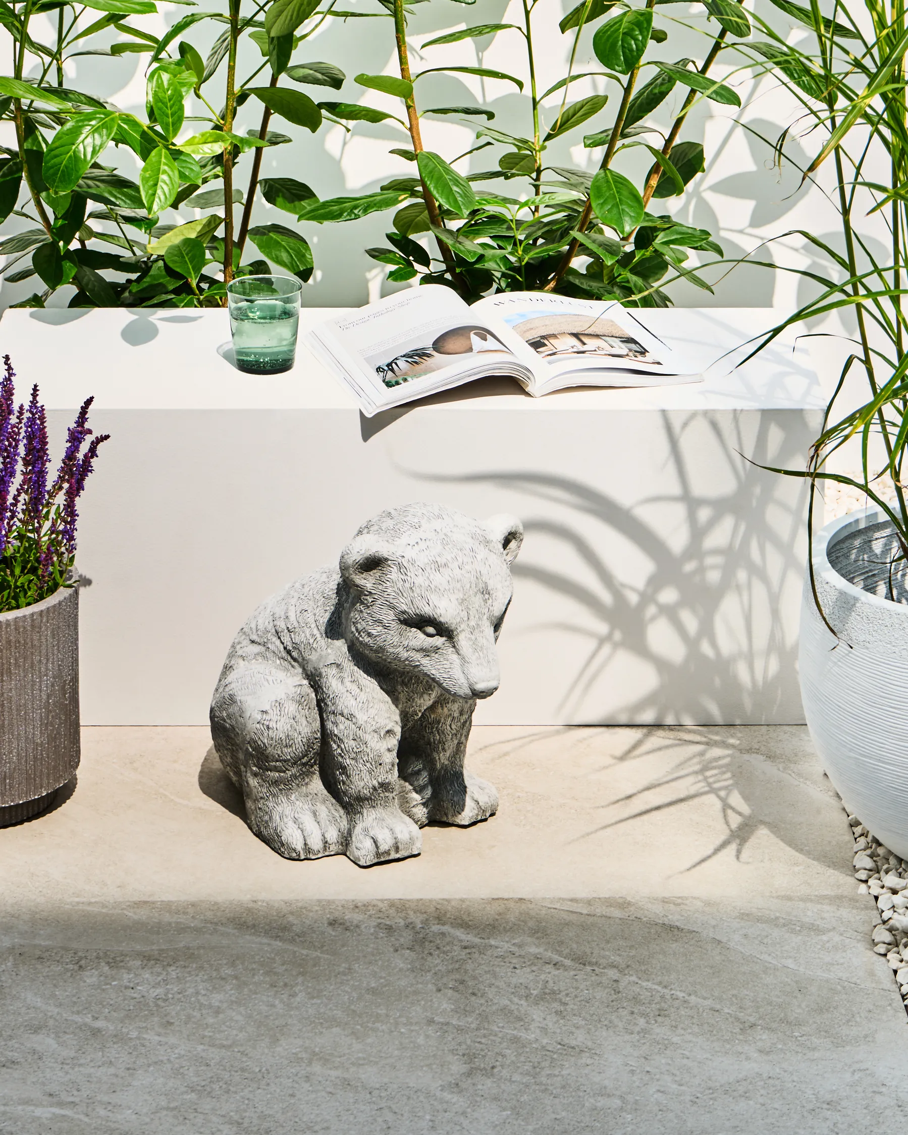 Garden Figurine BOWE Bear Grey_999919