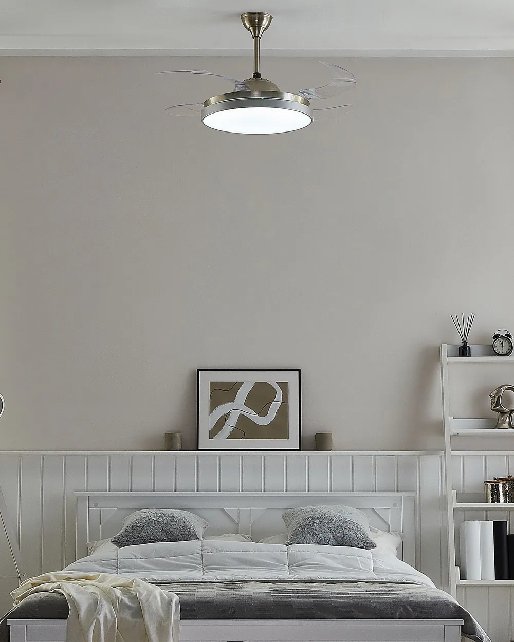 Ceiling Fan with Light IBAR with Remote LED Transparent