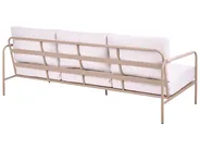 Garden Sofa Set 7 Seater NUXIS with Tables Metal Light Beige_1083047
