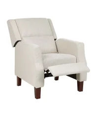Reclinerfåtölj EGERSUND Inklusive fotstöd Ljusbeige_896473