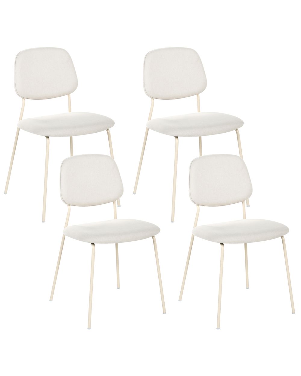 Sett med 4 spisestoler RILEY Off white
