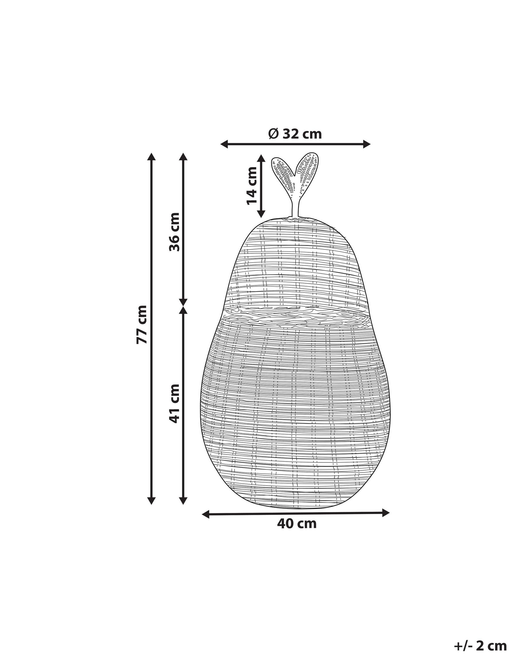Kids Basket Pear VAGSOY Rattan Natural_838176