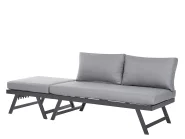 Garden Corner Sofa with Table 5 Seater COCCORINO Metal Grey_853527