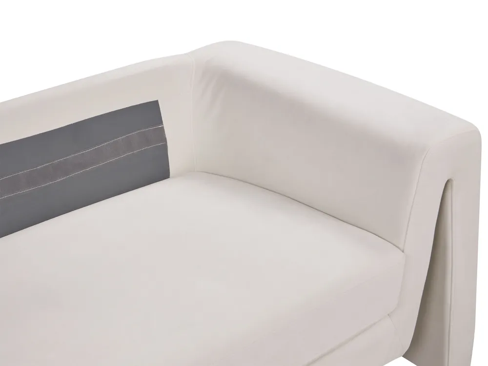 Sofa 3 Seater MAUNU Velvet Light Beige_895156