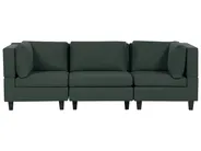 Modular Sofa 3 Seater UNSTAD Fabric Dark Green_893356