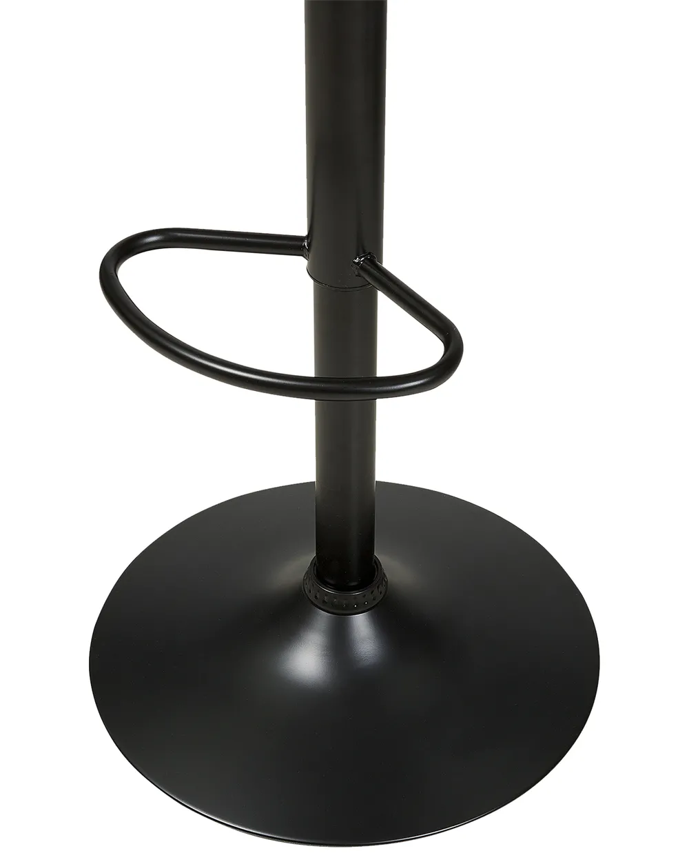 Set of 2 Bar Chairs BAKU II Swivel Faux Leather Black_953017