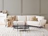 Sofa 3 Seater KANSSELI Fabric Light Beige