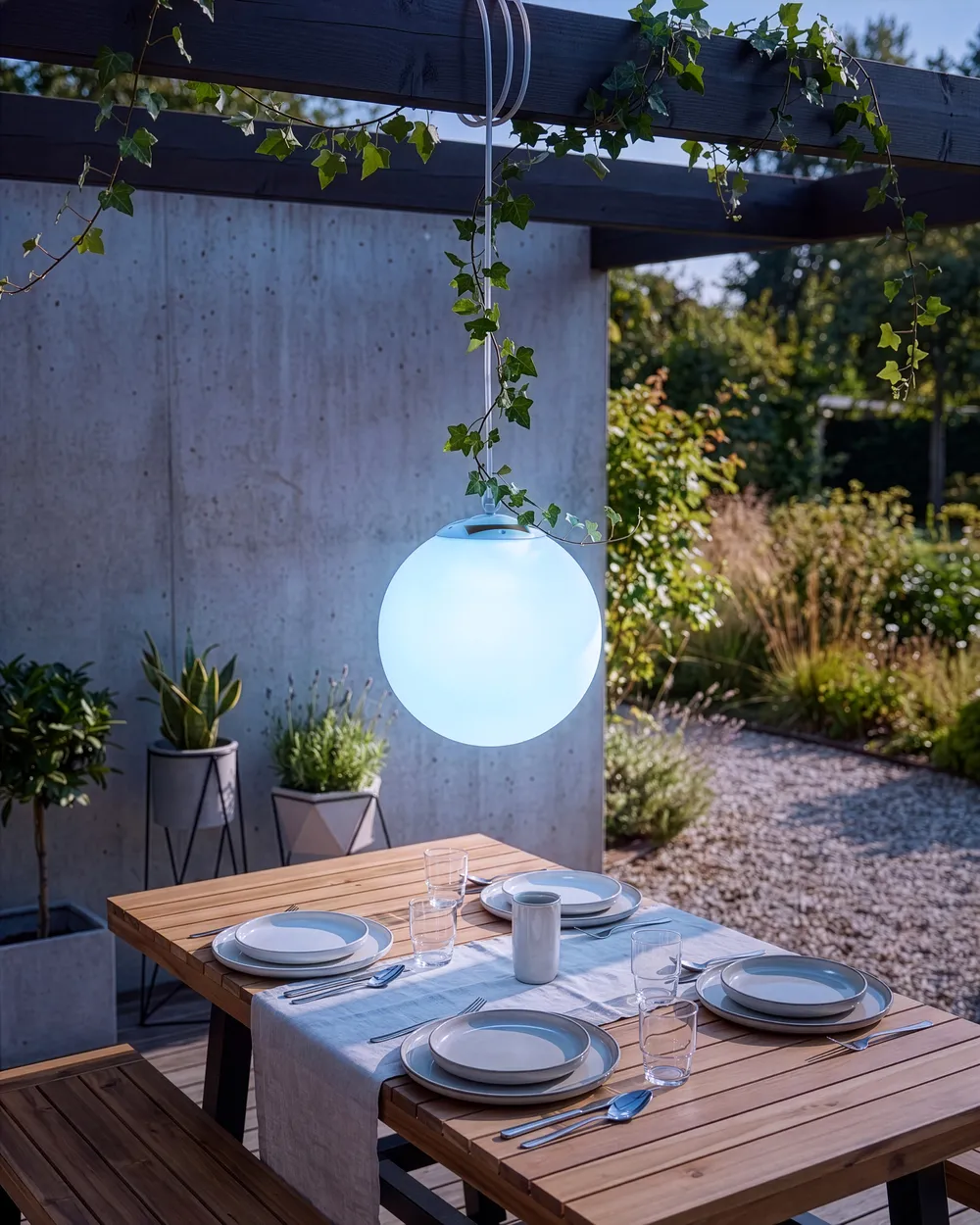 Solar Outdoor LED Pendant Lamp BOSLEY with Remote White_1105521