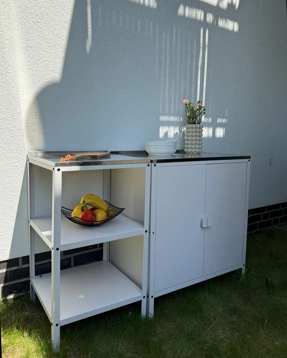 Köksskåp för utomhusbruk VILAMA Vit_986751