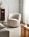 Nojatuoli pyörivä KUOLPA Chenille Beige