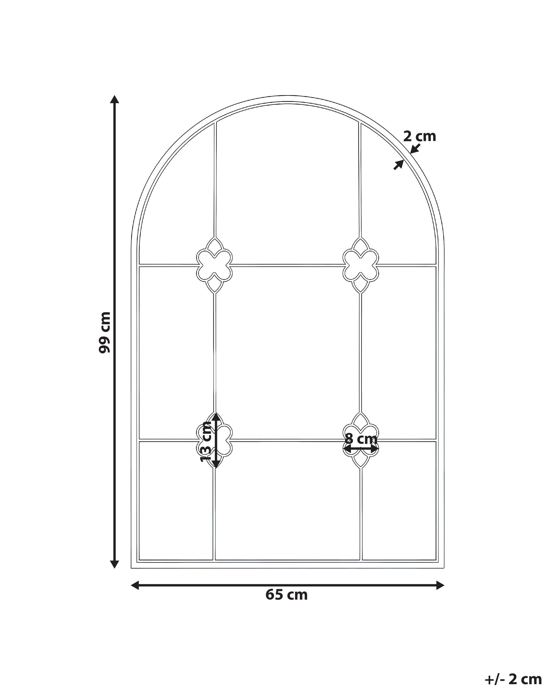 Wall Mirror THULAY 65 cm 99 cm Gold_1019793