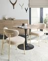 Set med 2 matstolar UNITY Bouclé Ljusbeige